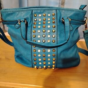 Stylish Blue Studded Women's Bag